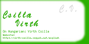 csilla virth business card